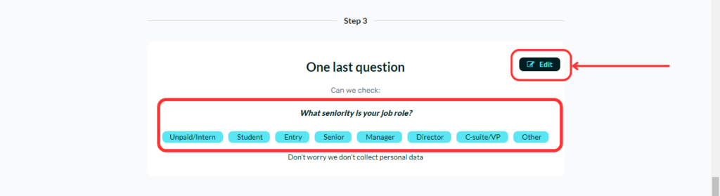Customizing your second content feedback survey question
