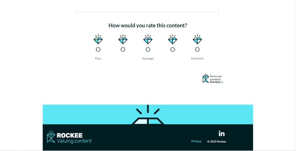 Screenshot of a Rockee feedback landing page for a post on account based marketing tactics