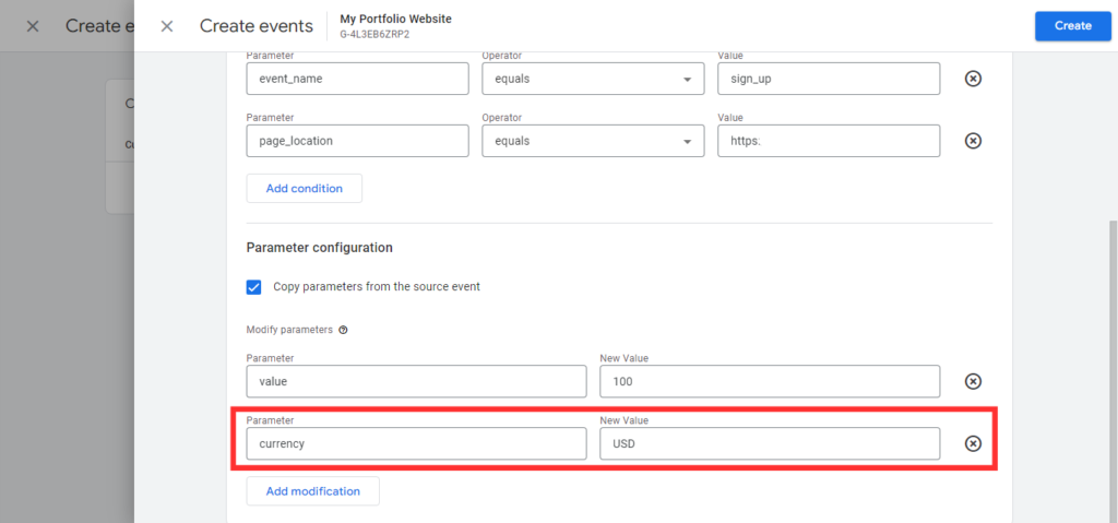 Showing how to setup conversion tracking in GA4