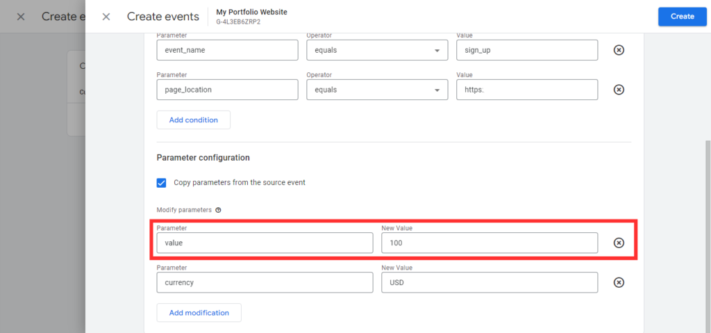 Showing how to setup conversion tracking in GA4