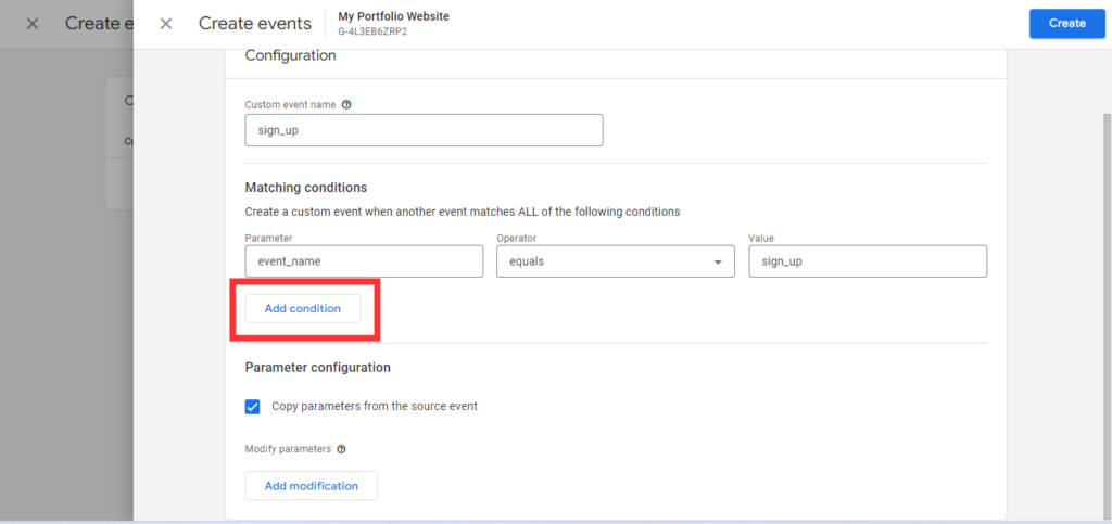 Showing how to setup conversion tracking in GA4