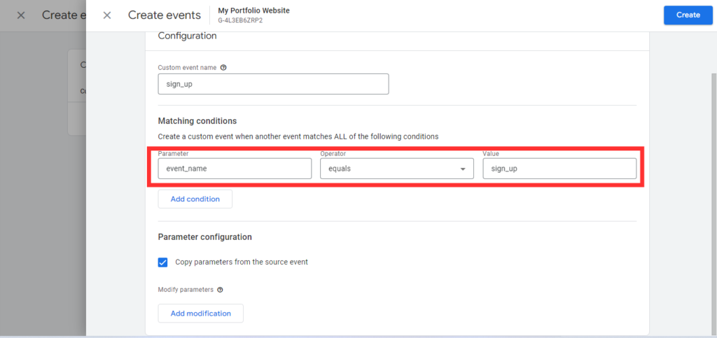 Showing how to setup conversion tracking in GA4