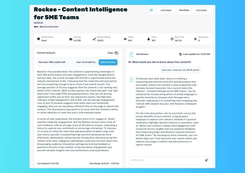 Ask - Rockee - analysis of META data